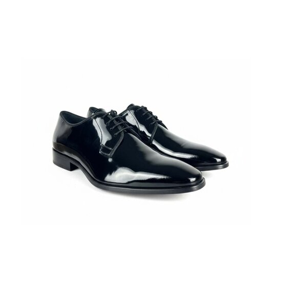 Nico Men’s Black Pattern Derby – Italian Leather Dress Shoes main image 5